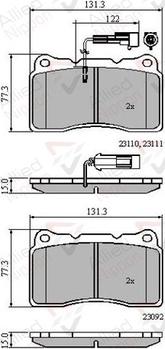 Comline ADB11022 - Тормозные колодки, дисковые, комплект autospares.lv