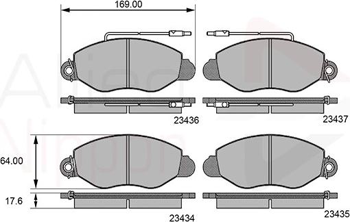 Comline ADB11107 - Тормозные колодки, дисковые, комплект autospares.lv