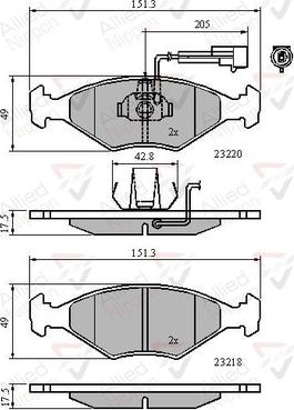 Comline ADB11295 - Тормозные колодки, дисковые, комплект autospares.lv