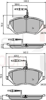 Comline ADB11251 - Тормозные колодки, дисковые, комплект autospares.lv