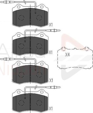 Comline ADB11227 - Тормозные колодки, дисковые, комплект autospares.lv