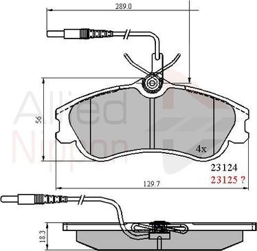 Comline ADB1174 - Тормозные колодки, дисковые, комплект autospares.lv