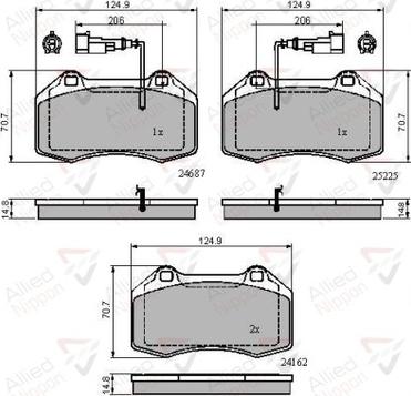 Comline ADB11703 - Тормозные колодки, дисковые, комплект autospares.lv