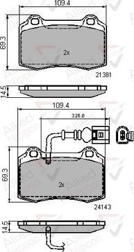 Comline ADB11737 - Тормозные колодки, дисковые, комплект autospares.lv