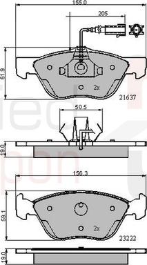 Comline ADB11772 - Тормозные колодки, дисковые, комплект autospares.lv