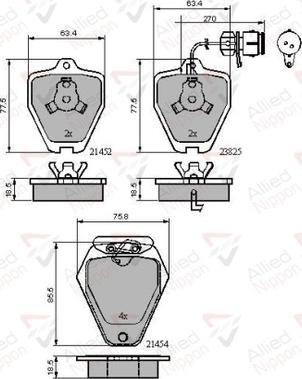 Comline ADB1884 - Тормозные колодки, дисковые, комплект autospares.lv