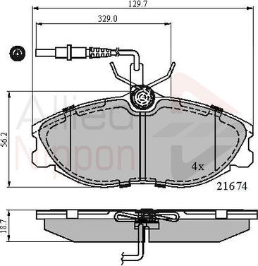 Comline ADB1340 - Тормозные колодки, дисковые, комплект autospares.lv