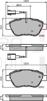 Comline ADB12047 - Тормозные колодки, дисковые, комплект autospares.lv