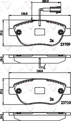 Comline ADB12140 - Тормозные колодки, дисковые, комплект autospares.lv