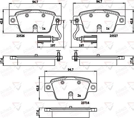 Comline ADB12154 - Тормозные колодки, дисковые, комплект autospares.lv