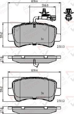 Comline ADB12105 - Тормозные колодки, дисковые, комплект autospares.lv