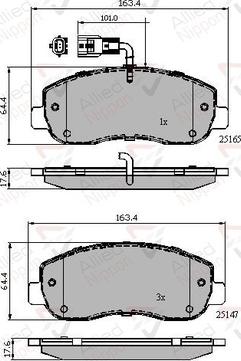 Comline ADB12106 - Тормозные колодки, дисковые, комплект autospares.lv