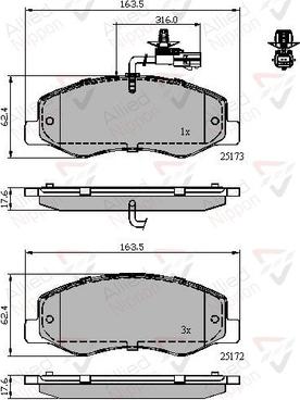 Comline ADB12108 - Тормозные колодки, дисковые, комплект autospares.lv