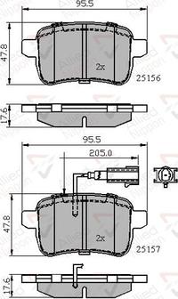 Comline ADB12103 - Тормозные колодки, дисковые, комплект autospares.lv