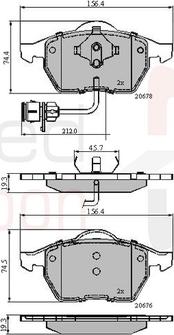 Comline ADB1715 - Тормозные колодки, дисковые, комплект autospares.lv