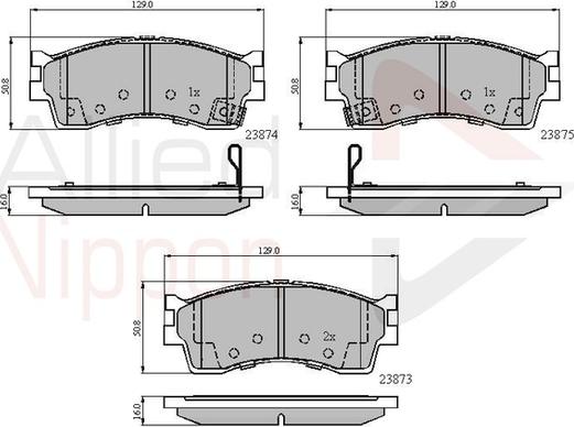 Comline ADB3941 - Тормозные колодки, дисковые, комплект autospares.lv