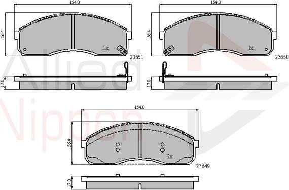 Comline ADB3968 - Тормозные колодки, дисковые, комплект autospares.lv