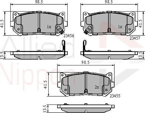 Comline ADB3906 - Тормозные колодки, дисковые, комплект autospares.lv