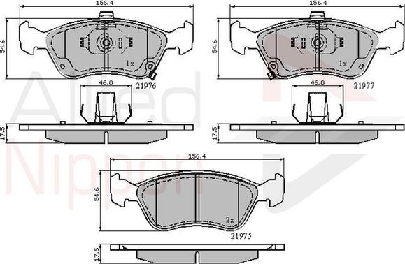 Comline ADB3450 - Тормозные колодки, дисковые, комплект autospares.lv