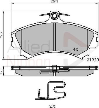 Comline ADB3462 - Тормозные колодки, дисковые, комплект autospares.lv