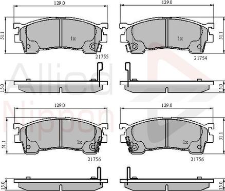 Comline ADB3510 - Тормозные колодки, дисковые, комплект autospares.lv