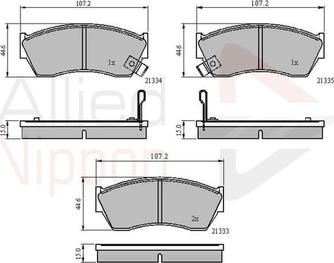 Comline ADB3518 - Тормозные колодки, дисковые, комплект autospares.lv