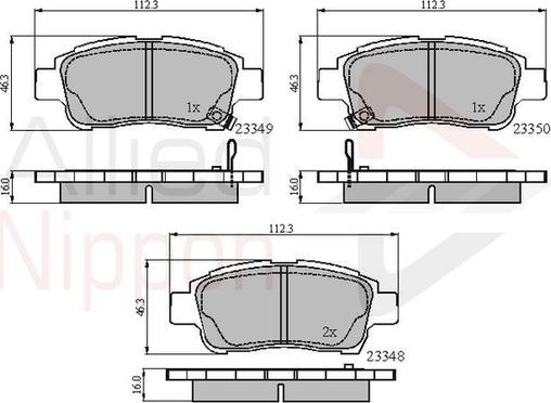 Comline ADB3582 - Тормозные колодки, дисковые, комплект autospares.lv