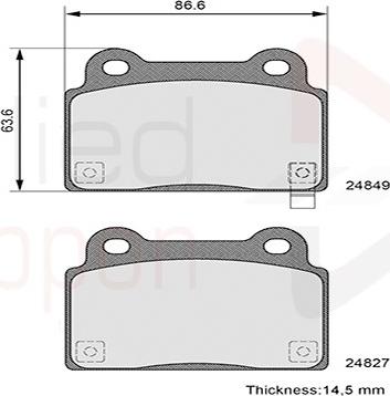 Comline ADB36090 - Тормозные колодки, дисковые, комплект autospares.lv