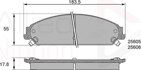 Comline ADB36086 - Тормозные колодки, дисковые, комплект autospares.lv