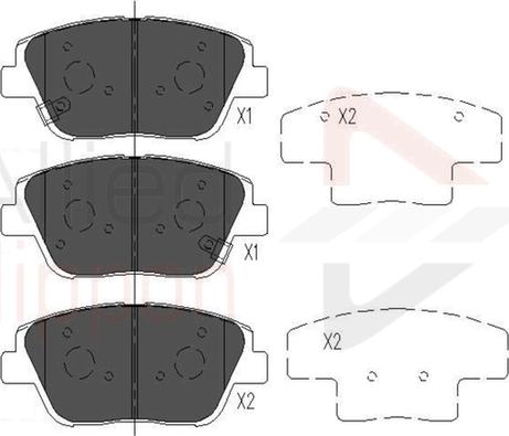 Comline ADB36080 - Тормозные колодки, дисковые, комплект autospares.lv