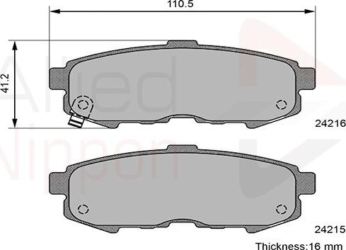 Comline ADB36088 - Тормозные колодки, дисковые, комплект autospares.lv