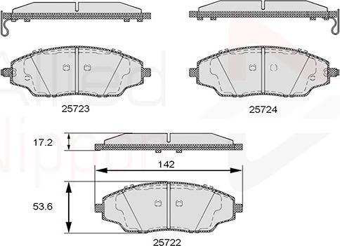 Comline ADB36083 - Тормозные колодки, дисковые, комплект autospares.lv