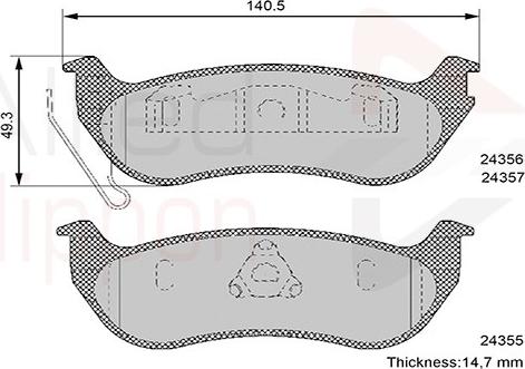 Comline ADB36087 - Тормозные колодки, дисковые, комплект autospares.lv