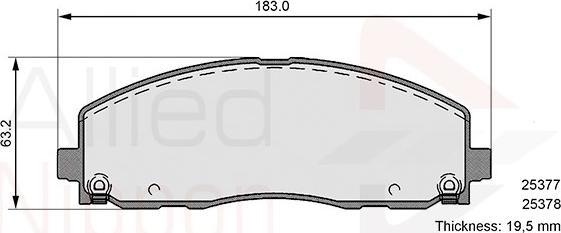 Comline ADB36103 - Тормозные колодки, дисковые, комплект autospares.lv