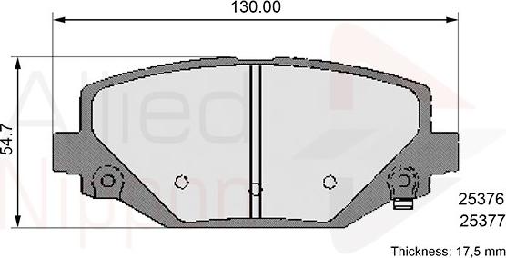 Comline ADB36102 - Тормозные колодки, дисковые, комплект autospares.lv