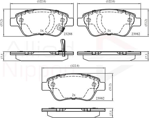 Comline ADB31594 - Тормозные колодки, дисковые, комплект autospares.lv