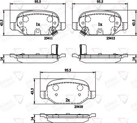 Comline ADB31559 - Тормозные колодки, дисковые, комплект autospares.lv