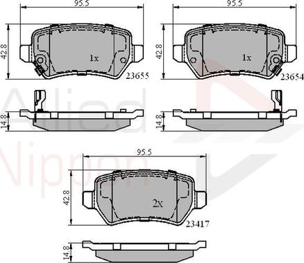 Comline ADB31551 - Тормозные колодки, дисковые, комплект autospares.lv