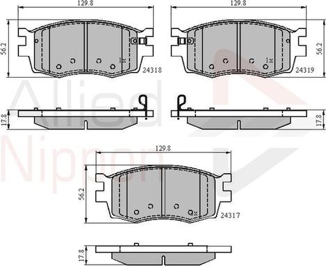 Comline ADB31519 - Тормозные колодки, дисковые, комплект autospares.lv