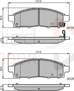 Comline ADB31584 - Тормозные колодки, дисковые, комплект autospares.lv