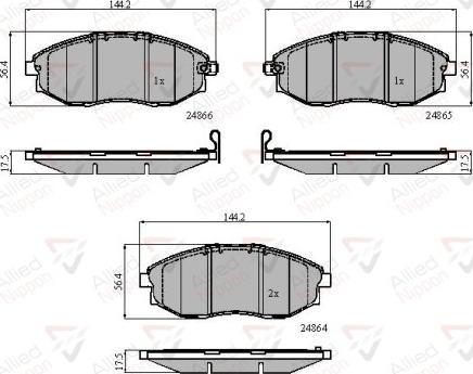 Comline ADB31585 - Тормозные колодки, дисковые, комплект autospares.lv