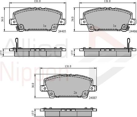 Comline ADB31586 - Тормозные колодки, дисковые, комплект autospares.lv