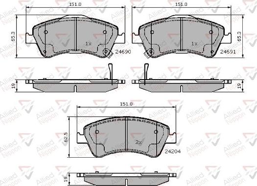 Comline ADB31588 - Тормозные колодки, дисковые, комплект autospares.lv