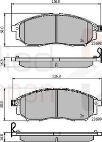 Comline ADB31524 - Тормозные колодки, дисковые, комплект autospares.lv