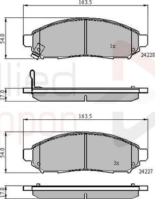 Comline ADB31520 - Тормозные колодки, дисковые, комплект autospares.lv