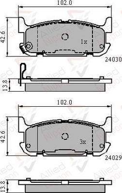 Comline ADB31521 - Тормозные колодки, дисковые, комплект autospares.lv