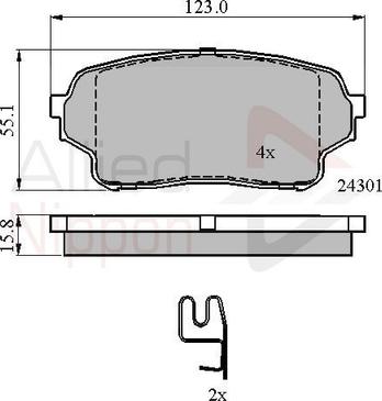 Comline ADB31523 - Тормозные колодки, дисковые, комплект autospares.lv