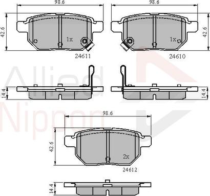 Comline ADB31579 - Тормозные колодки, дисковые, комплект autospares.lv