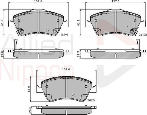 Comline ADB31576 - Тормозные колодки, дисковые, комплект autospares.lv