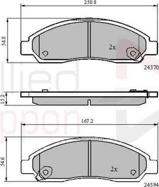 Comline ADB31573 - Тормозные колодки, дисковые, комплект autospares.lv